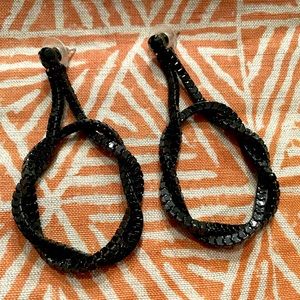 Black Looped Vintage Earrings